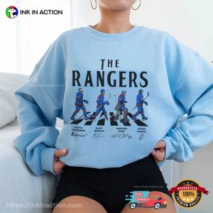 The Rangers Walking Abbey Road Signatures Ice Hockey Shirt 3