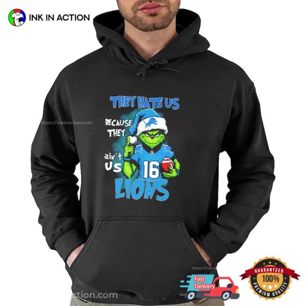 They Hate Us Because They Ain’t Us Detroit Lions Christmas Shirt