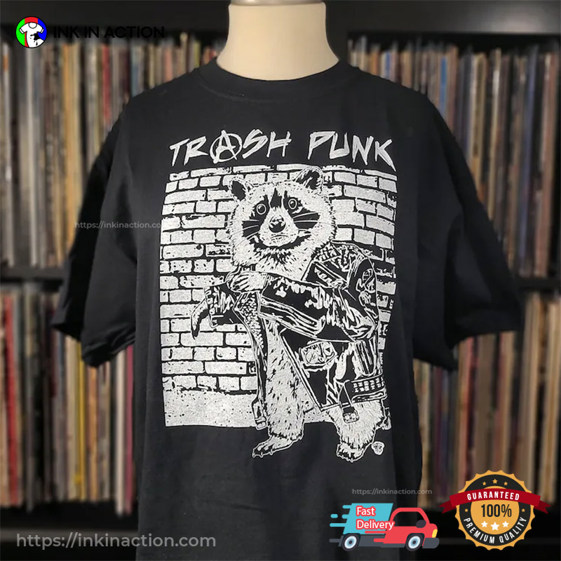 Trash Punk Dirty Racoon Rock Tee, Funny Racoon Shirt Trash Punk Dirty Racoon Rock Tee, Funny Racoon Shirt