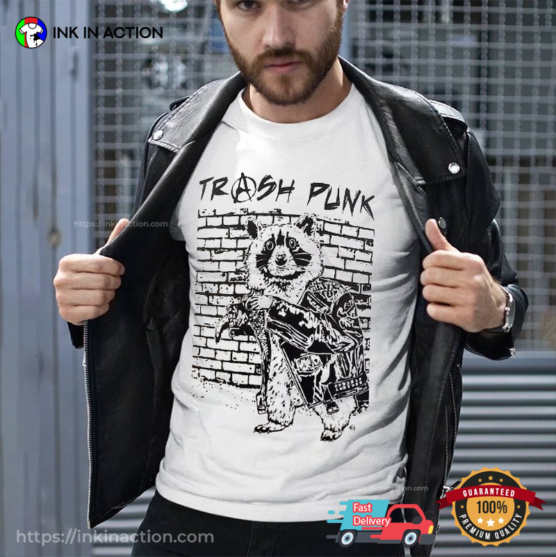 Trash Punk Dirty Racoon Rock Tee, Funny Racoon Shirt Trash Punk Dirty Racoon Rock Tee, Funny Racoon Shirt