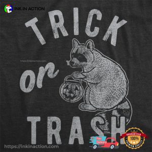 Trick Or Trash Funny Halloween Shirt, Funny Racoon Shirts 5