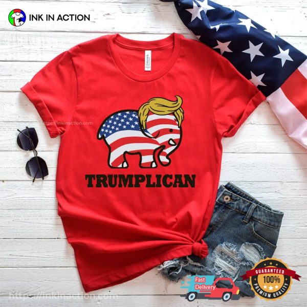 Trumplican Elephant USA Funny T-Shirt