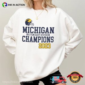 University Of Michigan Football Yellow 2023 Big Ten East Champions T-shirt