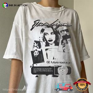 Vintage 90s BW Dua Lipa Future Nostalgia Album T Shirt 2