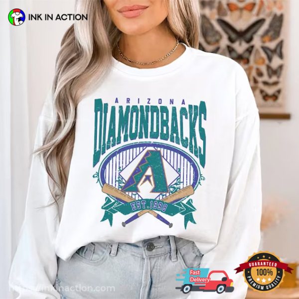 Vintage Arizona Diamondbacks EST 1998 Baseball T-shirt