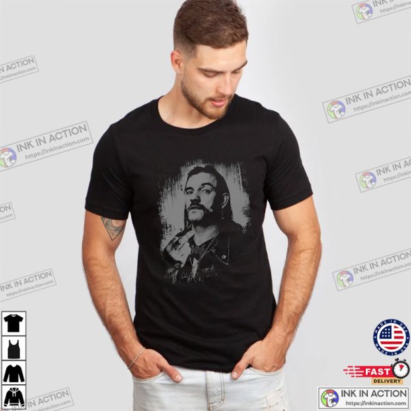 Vintage BW Lemmy Kilmister Motohead’s Founder Graphic Tee