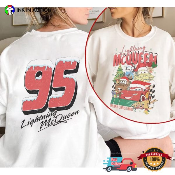 Vintage Lightning Mcqueen Christmas, Disney Cars Christmas Shirt