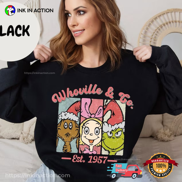 Vintage Merry Grinchmas, Whoville And Co Shirt Vintage Merry Grinchmas, Whoville And Co Shirt