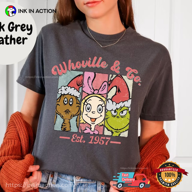 Vintage Merry Grinchmas, Whoville And Co Shirt Vintage Merry Grinchmas, Whoville And Co Shirt