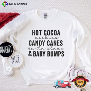 Xmas Things & Baby Bumps xmas pregnancy announcement T Shirt 2