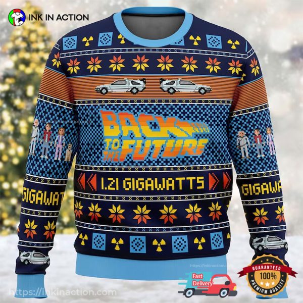 Back To The Future 80s Movie Ugly Christmas Sweater