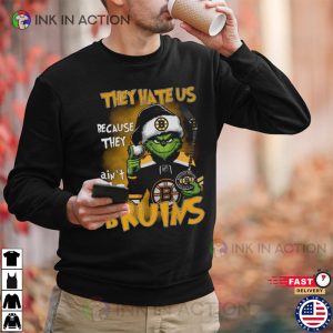 boston bruins ice hockey team They Hate Us Because They Ain't Us Bruins the grinch t shirt 2