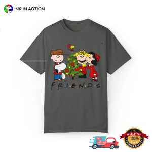 charlie brown on christmas With Friends Vintage Cartoon T Shirt 2