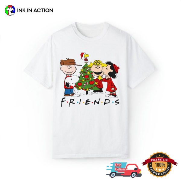 Charlie Brown On Christmas With Friends Vintage Cartoon T-shirt