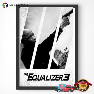Denzel Washington The Equalizer 3 BW Movie Poster