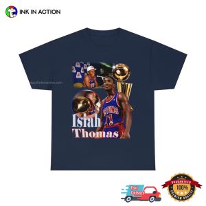 detroit piston isiah thomas 90s Championship Basketball Graphic T Shirt 2