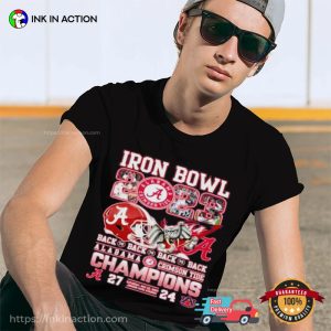 Iron Bowl 2023 Back To Back Alabama Crimson Tide 27 – 24 Auburn Tigers Shirt