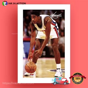 isiah thomas pistons Basketball Graphic Signature Poster 1