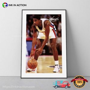 isiah thomas pistons Basketball Graphic Signature Poster 3