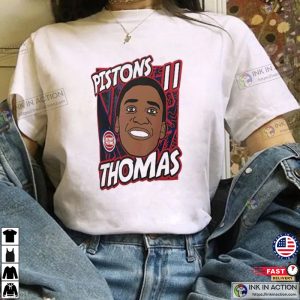 Isiah Thomas Pistons Portrait Champion Art Animation T-shirt