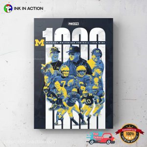 Michigan Wolverines Football 1000 Career Wins Poster