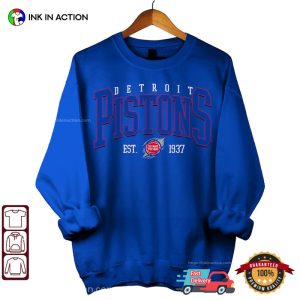 nba detroit pistons Est 1937 Vintage Basketball Tee 1