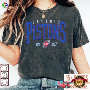 nba detroit pistons Est 1937 Vintage Basketball Tee 3