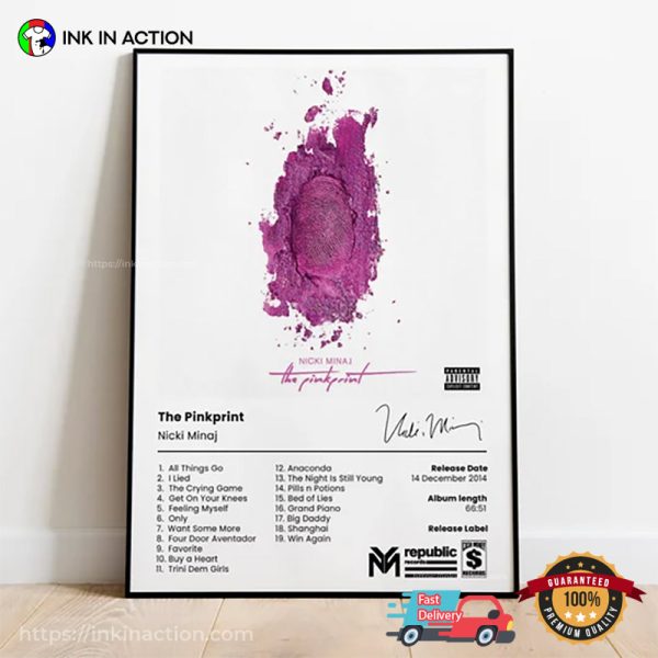 Nicki Minaj The Pink Print Album Cover Poster Nicki Minaj Poster