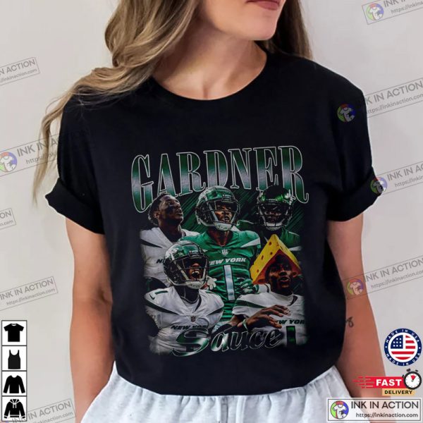 Sauce Gardner Jets Vintage 90s Style T-shirt