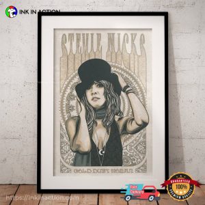 stevie nicks 1980s Gold Dust Woman Boho Art Poster, stevie nicks merch 3