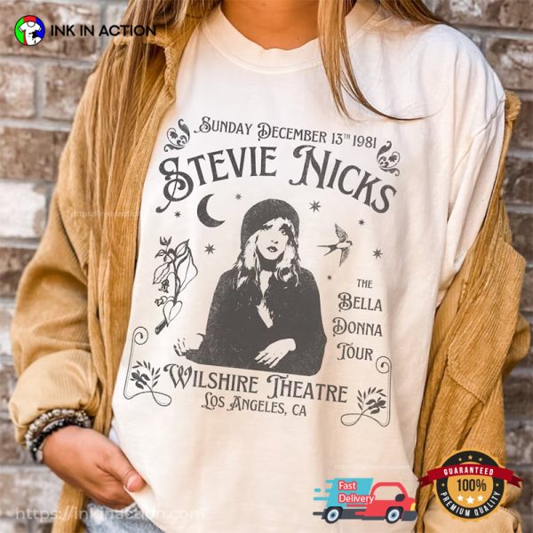 Stevie Nicks Fleetwood Mac The Bella Donna Tour Retro T-Shirt