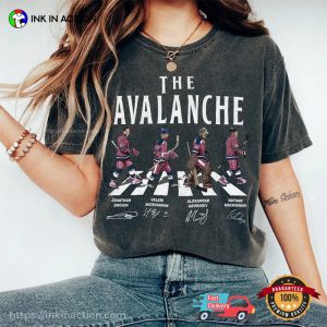 the avalanche Walking Abbey Road Signatures ice hockey t shirts