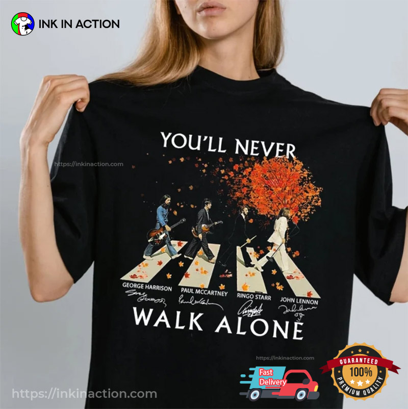 You'll Never Walk Alone, The Beatles Abbey Road Christmas Signatures Shirt