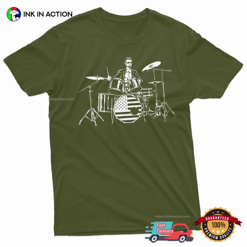 Abraham Lincoln Drummer Funny T-Shirt