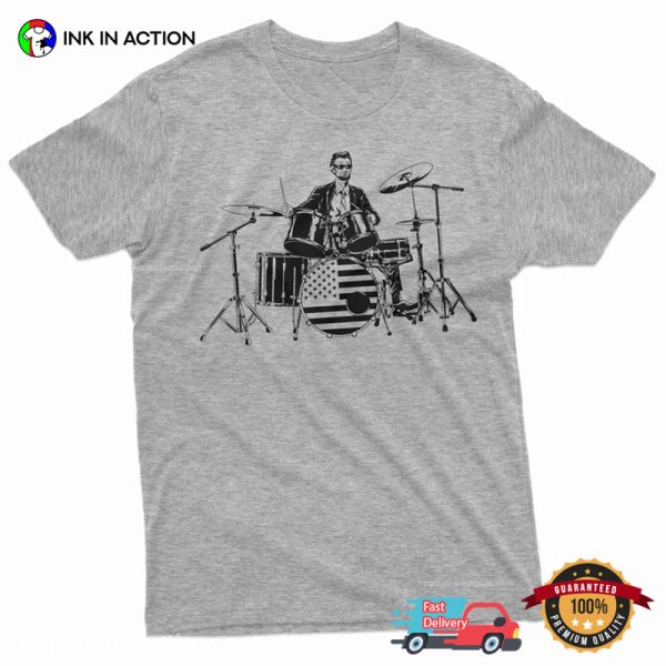 Abraham Lincoln Drummer Funny T-Shirt