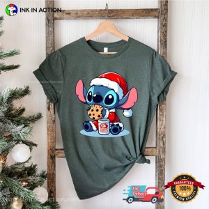 Adorable Santa Stitch Christmas Disney Comfort Colors Tee
