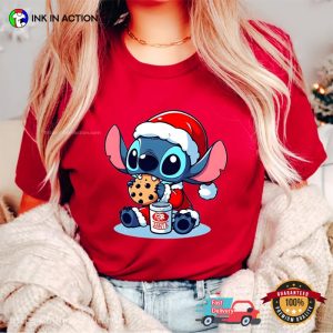Adorable Santa stitch christmas Disney Comfort Colors Tee 4