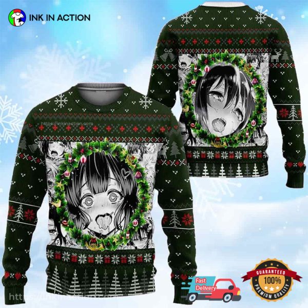 Anime Ahegao Ugly Christmas Sweater