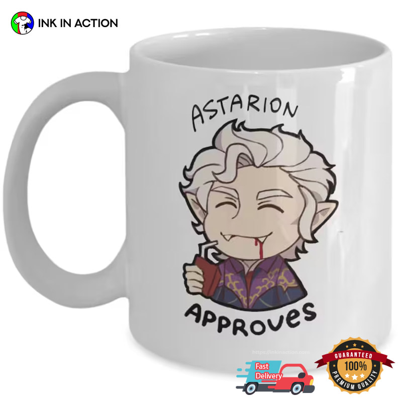 Astarion Approves Baldur's Gate 3 Cute Coffee Mug