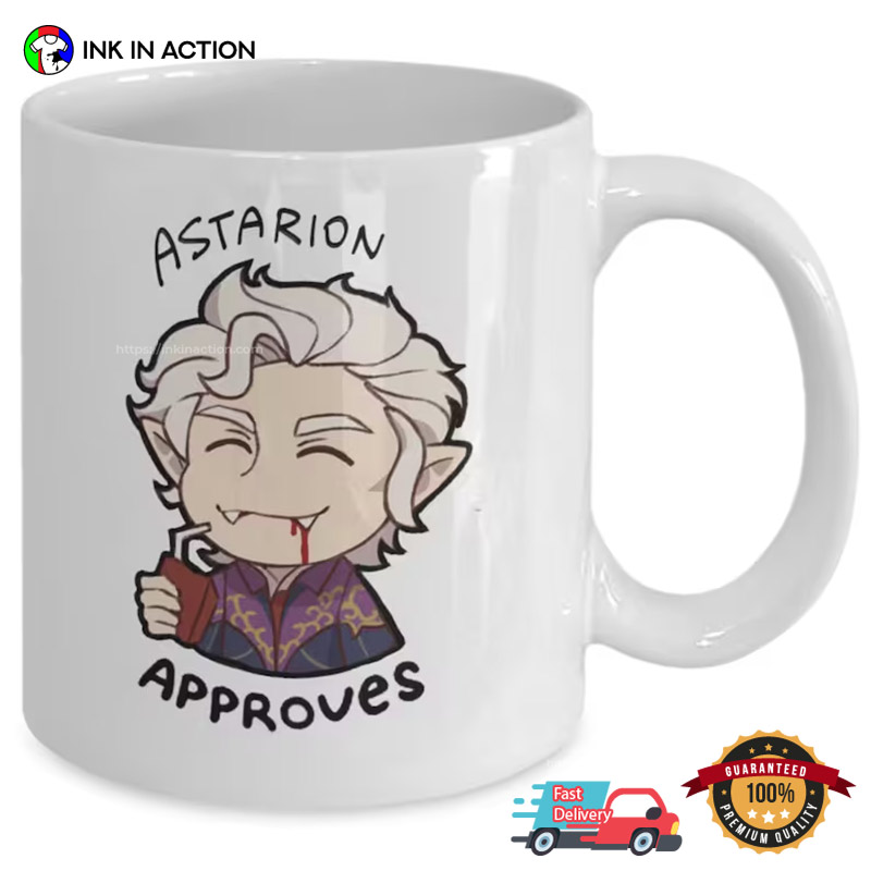 Astarion Approves Baldur's Gate 3 Cute Coffee Mug