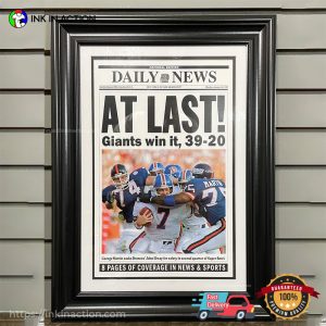 At Last Giants Win It 39 20 Daily News Poster