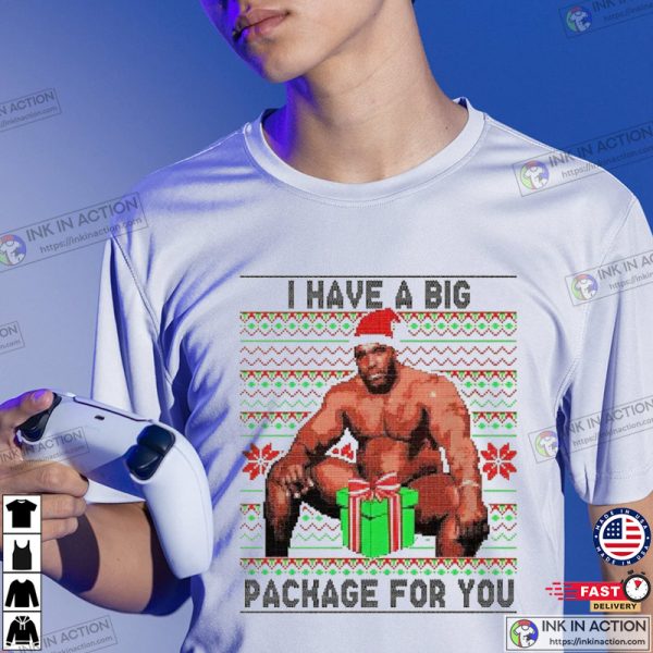 Barrys Big Package For You Ugly Christmas Funny Graphic Tees