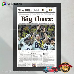 Big Three The Blitz Champions Michigan Wolverines 2023 Poster 2