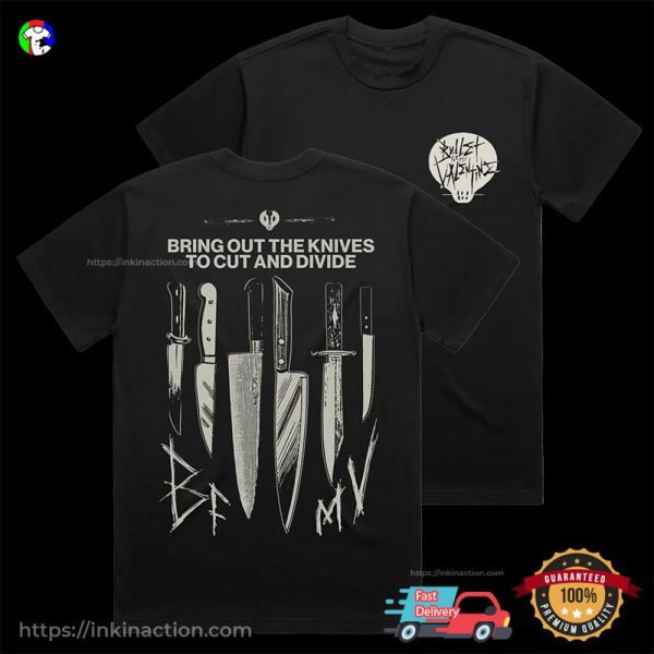 Bring Out The Knives Black Bullet For My Valentine Tour Shirt