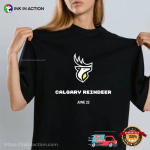 Calgary Stampeders vs. Edmonton Elks Calgary Reindeer June 22 Football T Shirt 1
