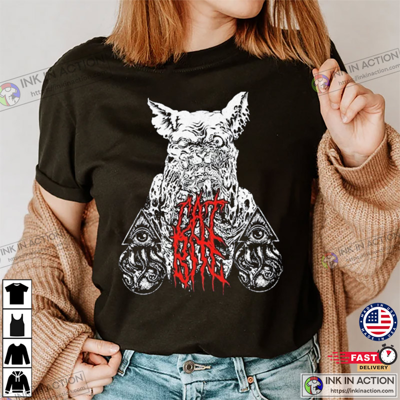 Cat Bite Doombite Zip Up Artwork T-shirt