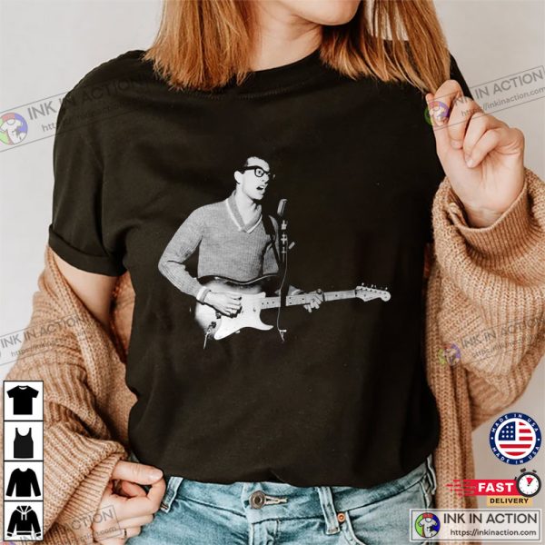 Charles Hardin Holley Buddy Holly Solo Retro Graphic T-Shirt