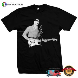 Charles Hardin Holley Buddy Holly Solo Retro Graphic T Shirt 3