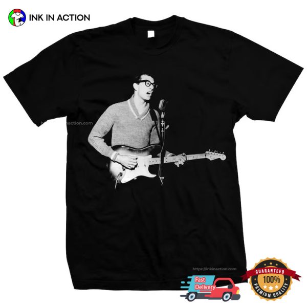 Charles Hardin Holley Buddy Holly Solo Retro Graphic T-Shirt