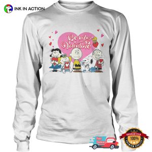 Charlie Brown And Peanuts Snoopy Valentine Cartoon T-Shirt